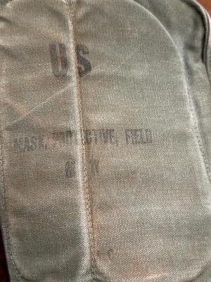 Gas mask with bag