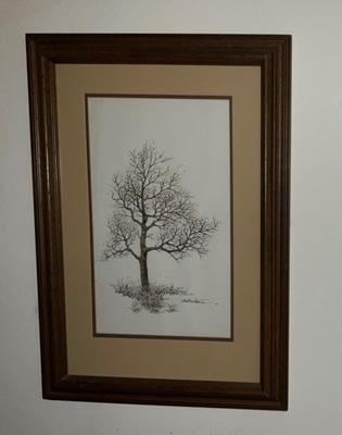 Tree picture signed by Jim Armstrong