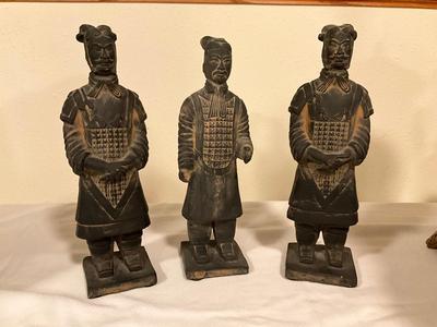 Vintage Chinese Terracotta Clay Pottery Army Figurine 8” statue replica