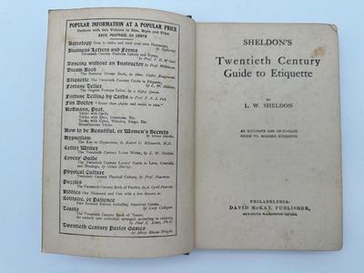 Sheldon’s 20th Century Etiquette & The Life of McKinley, 1901