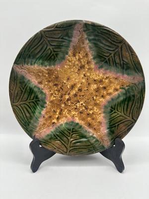 Antique ETRUSCAN MAJOLICA Plate, Marked