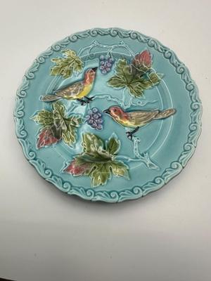 MAJOLICA Zell Brothers Platter & Five Plates (6 total)