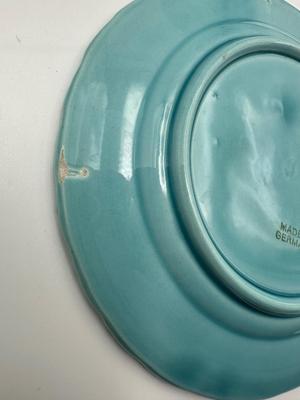 MAJOLICA Zell Brothers Platter & Five Plates (6 total)