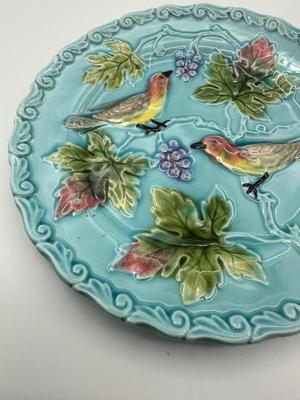 MAJOLICA Zell Brothers Platter & Five Plates (6 total)