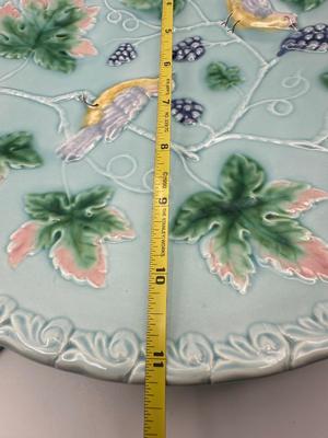 MAJOLICA Zell Brothers Platter & Five Plates (6 total)