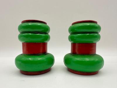 FITZ and FLOYD Vintage Ceramic Candle Holders