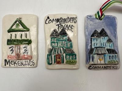 New Orleans Ceramic Landmark Ornaments (4)
