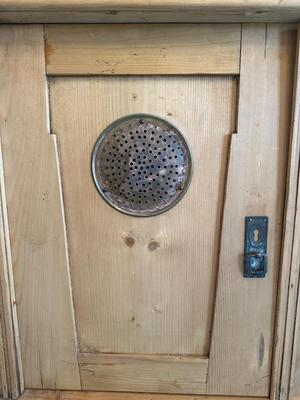 Vintage Pine Buffet and Hutch Display Cabinet