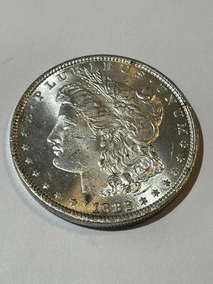 1882-P UNCIRCULATED MS60-62 CONDITION MORGAN SILVER DOLLAR AS PICTURED (COIN #3).