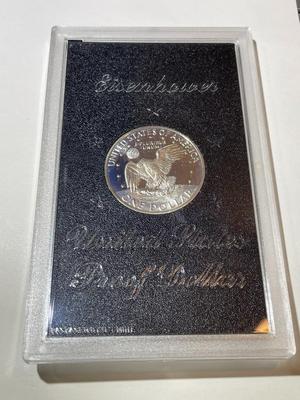 1971-S Proof Eisenhower Silver Dollar Doubled Die Obverse (DDO) in Original Government Holder (No Brown Outer Box).