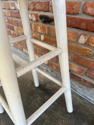 Two Solid Wood Barstools