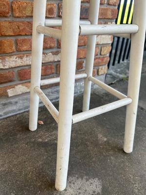Two Solid Wood Barstools