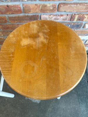 Two Solid Wood Barstools