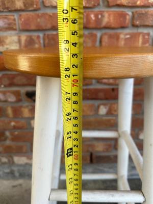 Two Solid Wood Barstools
