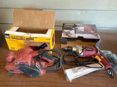 Sander belt and hammer drill