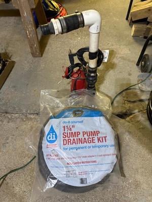 Sump pump and hose