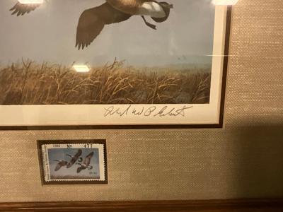 Ducks Unlimited lot, including signed print