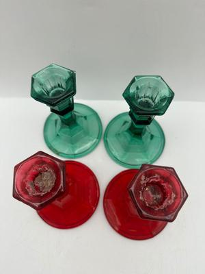 Two Sets of Vintage Candle Holders