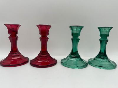 Two Sets of Vintage Candle Holders