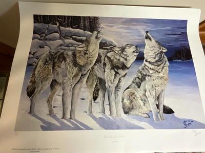 Signed print, unframed