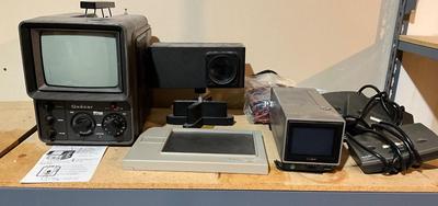 Small Sony TV, Quasar TV, Daylight screen, Radio Shack intercom system