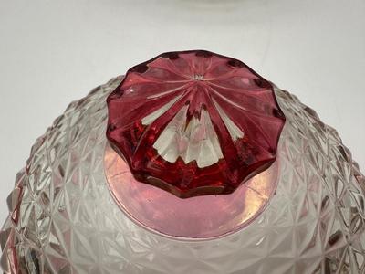 Vintage Kings Crown Ruby Flash Candy Dish