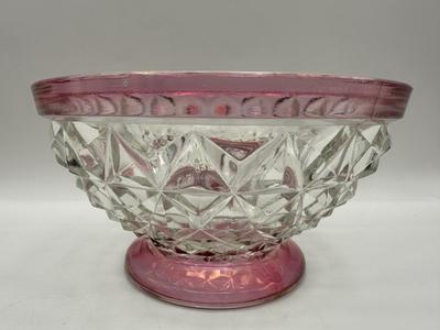 Vintage Kings Crown Ruby Flash Candy Dish