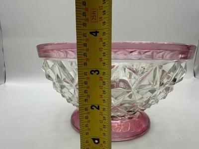 Vintage Kings Crown Ruby Flash Candy Dish