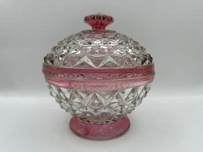 Vintage Kings Crown Ruby Flash Candy Dish