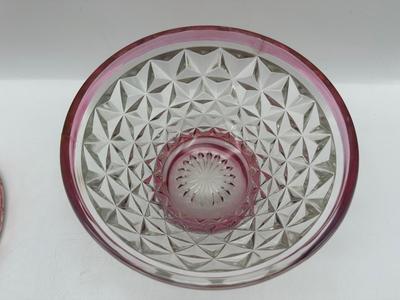 Vintage Kings Crown Ruby Flash Candy Dish