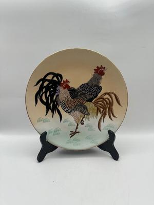 Macau H.F.P. Hand-Painted Rooster Plate