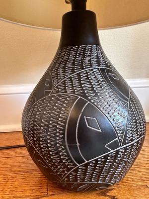 Carved Table Lamp
