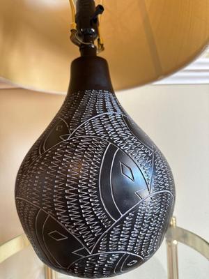 Carved Table Lamp