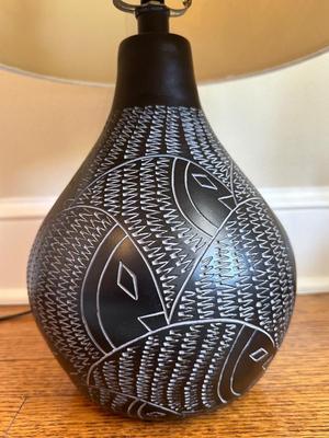 Carved Table Lamp