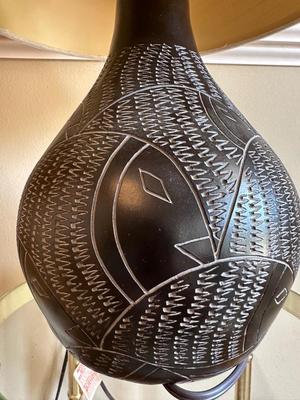 Carved Table Lamp