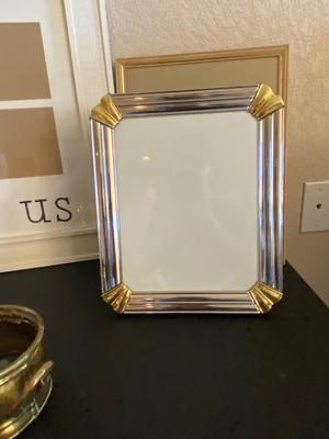 PICTURE FRANES AND GOLD ACCENT POTS