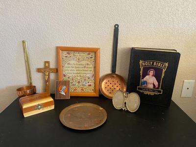 1957 HOMY BIBLE, OTHER ITEMS FOR WORSHIP & MORE