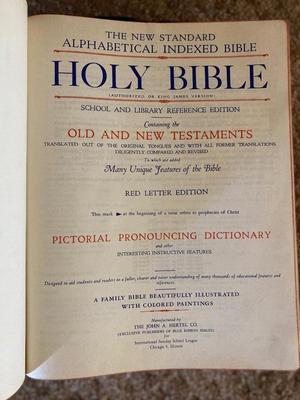 1957 HOMY BIBLE, OTHER ITEMS FOR WORSHIP & MORE
