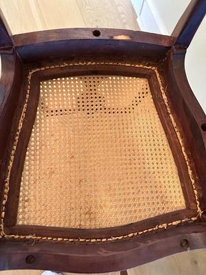 Pair of Caned Dining Chairs (see description).