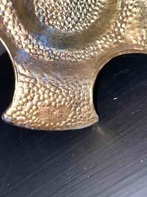 BRASS VASE, CANDLEHOLDER AND PICTURE FRAMES