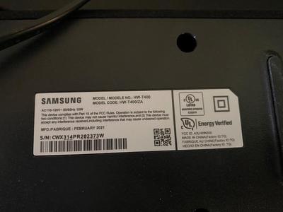 SAMSUNG HW-T400 SOUND BAR