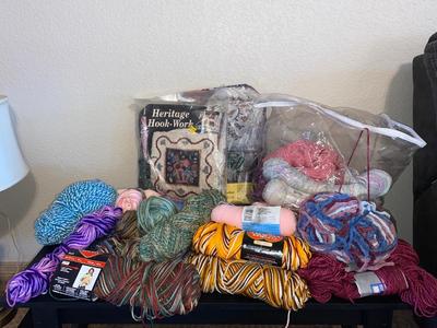 IT’S ALMOST SWEATER & AFGAN MAKING WEATHER**LOOK AT ALL THIS YARN!”