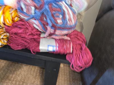 IT’S ALMOST SWEATER & AFGAN MAKING WEATHER**LOOK AT ALL THIS YARN!”