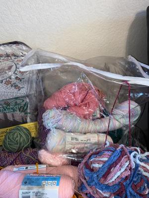 IT’S ALMOST SWEATER & AFGAN MAKING WEATHER**LOOK AT ALL THIS YARN!”
