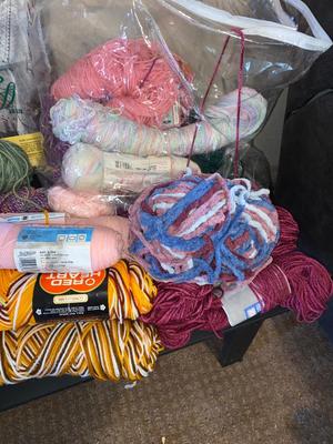 IT’S ALMOST SWEATER & AFGAN MAKING WEATHER**LOOK AT ALL THIS YARN!”