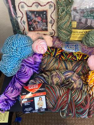IT’S ALMOST SWEATER & AFGAN MAKING WEATHER**LOOK AT ALL THIS YARN!”