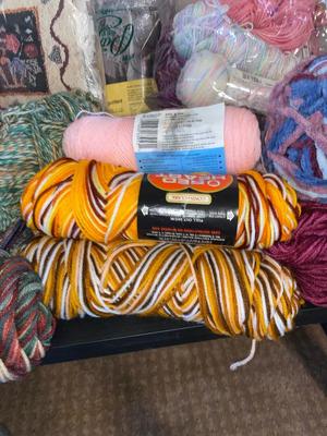IT’S ALMOST SWEATER & AFGAN MAKING WEATHER**LOOK AT ALL THIS YARN!”