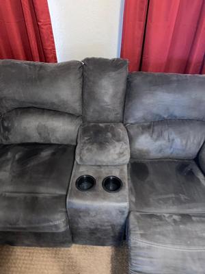 REALLY NICE RECLINING GREY CORNER SECTIONAL