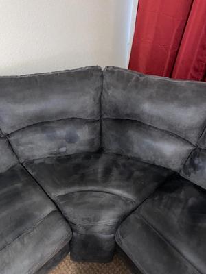REALLY NICE RECLINING GREY CORNER SECTIONAL