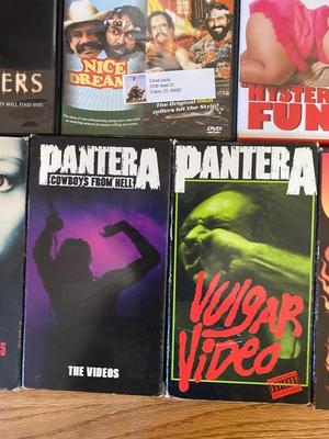 PANTERA, METALLICA, PINK FLLOYD AND OTHER EXCELLENT MOVIES ON DVD & VHS